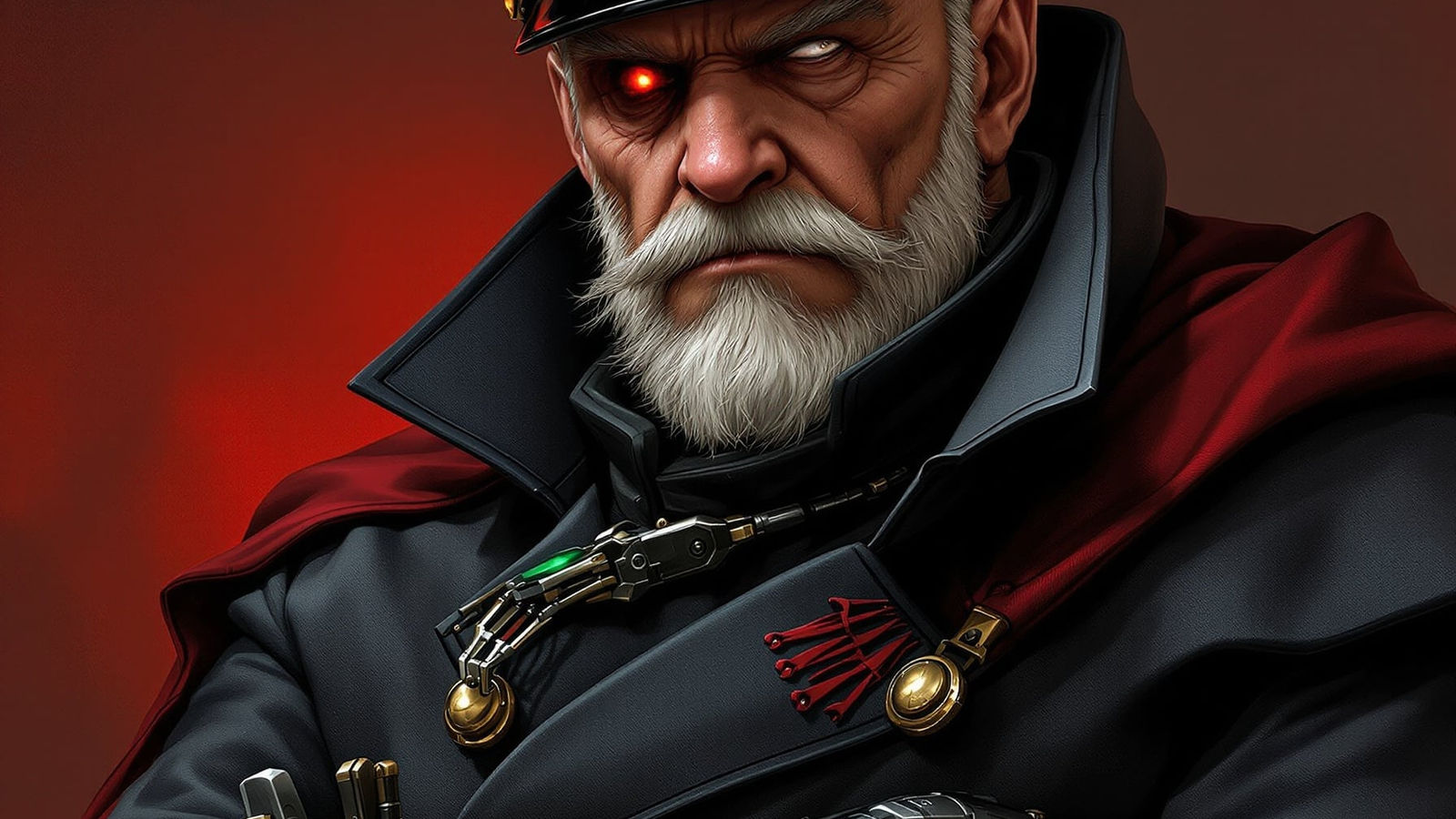 Commissar Yarrick heroic portrait